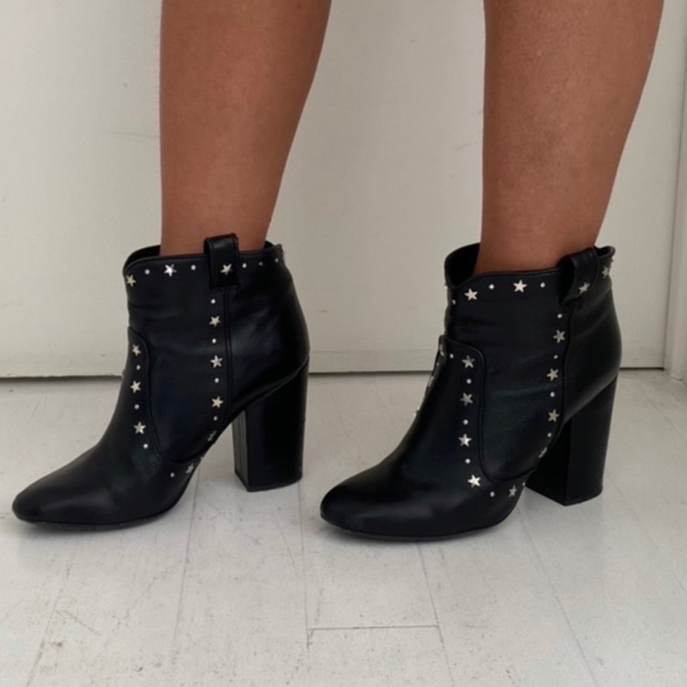 Laurence Dacade Black Leather Stars Booties🖤